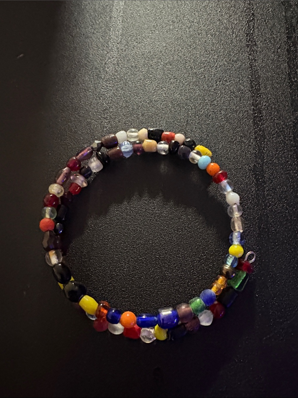 Handmade Multicolor Glass Bead Wrap Bracelet